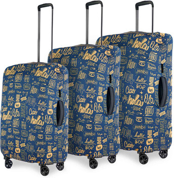 dark blue luggage