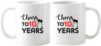 Designer Panda Cheers To 10 Years Ceramic Mug Price In India Buy Designer Panda Cheers To 10 Years Ceramic Mug Online At Flipkart Com