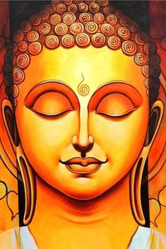 Lord Gautam Buddha Painting Poster Fully Waterproof Vinyl Sticker Print for  Living Room,Bedroom,Office,Kids Room,Hall Fine Art Print - Religious  posters in India - Buy art, film, design, movie, music, nature and  educational