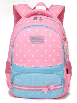 light blue pink backpack