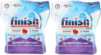 Finish Powerball Power Pure Quantum Max Dishwasher Tablets 60 S Pack Of 2 Dishwashing Detergent Price In India Buy Finish Powerball Power Pure Quantum Max Dishwasher Tablets 60 S Pack Of