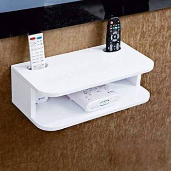 Shakti Trader Wall Remote Set Up Box Stand Mdf Medium Density Fiber Wall Shelf Number Of Shelves 2 White Mdf Medium Density Fiber Wall Shelf Price In India Buy Shakti