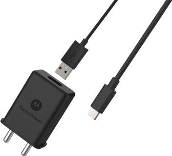 Motorola Qualcomm Turbopower 15w Wall Charger With Usb C Data Cable Charger 15 W 3 A Mobile Charger With Detachable Cable Motorola Flipkart Com