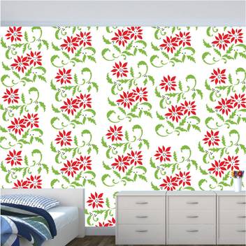 Yms Size 16 X 24 Imbue Floral Paint Wall Stencil Price In India