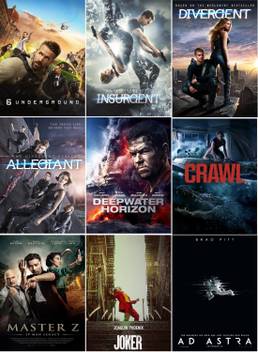6 Underground Ad Astra Allegiant Crawl Deepwater Horizon Divergent Insurgent Joker Master Z 9 Movies Dual Shailene woodley, theo james, zoe kravitz and others. inr