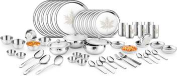 Classic Essentials Pack Of 61 Stainless Steel Dinner Set Price In India Buy Classic Essentials Pack Of 61 Stainless Steel Dinner Set Online At Flipkart Com