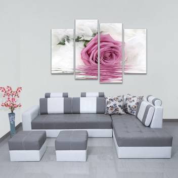 Techno Leather 3 + 2 + 2 Grey And White Sofa Set Price In India - Buy Techno Leather 3 + 2 + 2 Grey And White Sofa Set Online At Flipkart.com