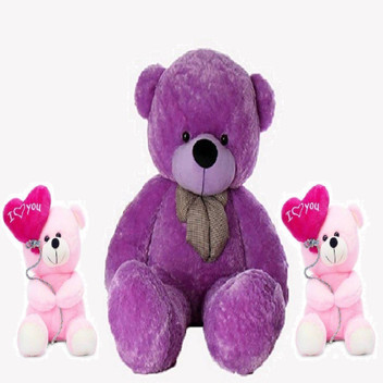 pink and purple teddy bear