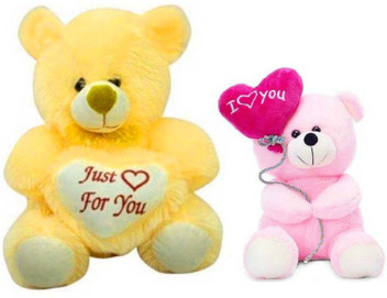 pink and yellow teddy bear