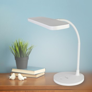 Rechargeable Table Lamp Fashion Creative Touch Sense Usb Bendable Reading Table Lamp Bed Led Learning Lamp@Blue
