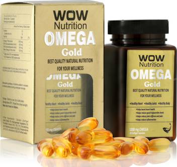 Wow Nutrition Omega Gold Fish Oil 1000mg Omega 3 For Brain Heart And Eye Health Price In India Buy Wow Nutrition Omega Gold Fish Oil 1000mg Omega 3 For Brain Heart