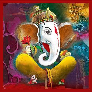 Ganesh Ganesha Canvas Waterproof Painting Poster Large Size