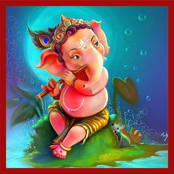 Ganesh Ganesha Canvas Waterproof Painting Poster Large Size