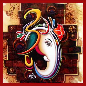 Ganesh Ganesha Canvas Waterproof Painting Poster Large Size Jumbo Print Ganpati Bappa Exclusive Wall Art For Living Room Bedroom 24 Inch X 24 Inch Canvas Art Religious Posters In India