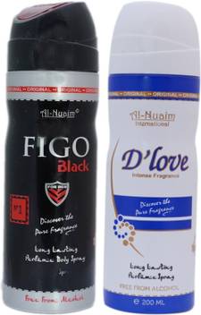 Al Nuaim Figo Black D Love No Alcohol Deo Deodorant Spray For Men Price In India Buy Al Nuaim Figo Black D Love No Alcohol Deo Deodorant Spray For