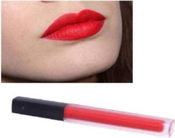 pinkish red matte lipstick