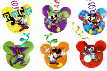 Wanna Party Multicolor Mickey Mouse Swirl Decoration 12pc Price