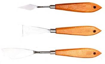 DEZIINE 3 Pcs Stainless Steel Artists Palette Knife Set,Spatula Palette  Knife Painting Mixing Scraper,Thin and Flexible Art Tools for Oil Painting,  Acrylic Mixing, Etc. - 3 Pcs Stainless Steel Artists Palette Knife