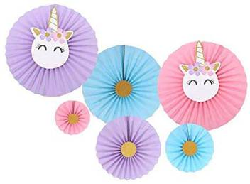Flyer Unicorn Paper Fans Decoration Price In India Buy Flyer