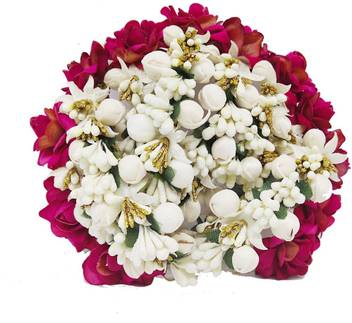 Anmol Arts Rose Flower Hair Juda Bridle Collection Hair Accessories For Women Flower Jewellery Next To Real Bun Price In India Buy Anmol Arts Rose Flower Hair Juda Bridle Collection