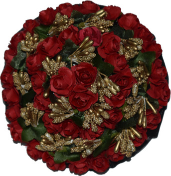 hair flower red