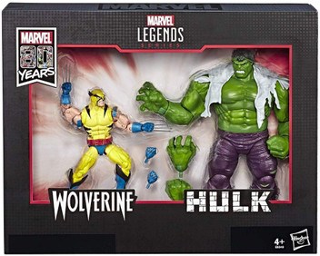 marvel legends 80th anniversary wolverine and hulk action figures