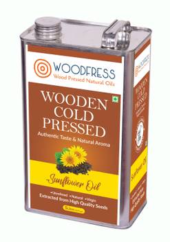 Woodfress Wooden Cold Pressed Sunflower Oil 5l Wood Pressed Lakdi Ghani Marachekku Sunflower Oil Tin Price In India Buy Woodfress Wooden Cold Pressed Sunflower Oil 5l Wood Pressed