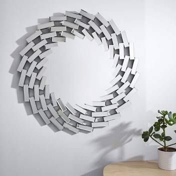 Alfa Design Venetian Large Silver Wall Round Circular Living Room