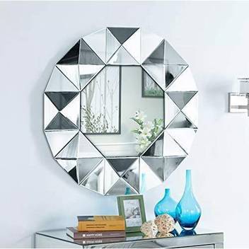 Alfa Design 3d Large Round Modern Wall Mirror Decorative Design