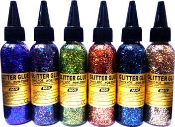 Mashki Glitter Glue Non Toxic Bright Colour Sparkles For Diy Craft