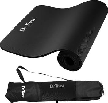 Dr Trust Usa Ecofriendly Exercise Gym Mats For Men Women With Carrying Cover Bag Black 12 Mm Yoga Mat Buy Dr Trust Usa Ecofriendly Exercise Gym Mats For Men