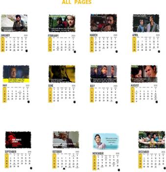 Golden Calendars 12 Iconic Movie Quotes With Boka Wall Calendars