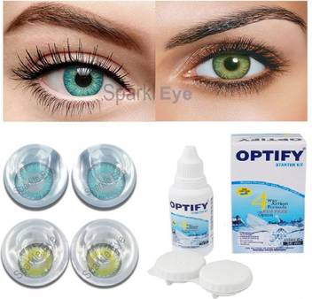 Optify 2 Pair Aqua Green Colored Contact Lens Monthly Price In India Buy Optify 2 Pair Aqua Green Colored Contact Lens Monthly Online At Flipkart Com