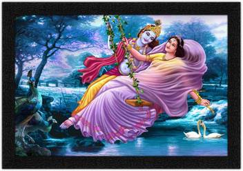 Art Amori Beautiful Radha Krishna Swinging Painting with Synthetic Frame  Digital Reprint 14 inch x 20 inch Painting Price in India - Buy Art Amori Beautiful  Radha Krishna Swinging Painting with Synthetic