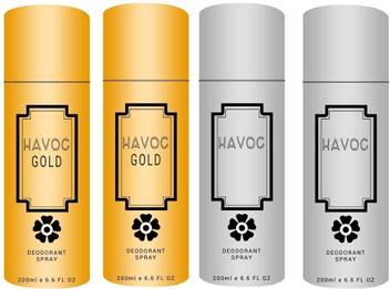 Havoc Silver 2 And Gold 2 Pack Of 4 6ty Body Spray For Men Women Price In India Buy Havoc Silver 2 And Gold 2 Pack Of 4 6ty