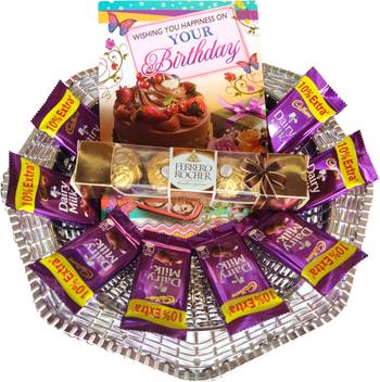 Ferrero Rocher Birthday Chocolate Gift Hamper Beautiful Card With Chocolates Combo Price In India Buy Ferrero Rocher Birthday Chocolate Gift Hamper Beautiful Card With Chocolates Combo Online At Flipkart Com