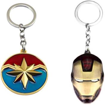 Alvika S Avangers Captain Marvel S Logo Golden Avangers Iron Man S Mask Golden Key Chain Price In India Buy Alvika S Avangers Captain Marvel S Logo Golden Avangers Iron Man S Mask