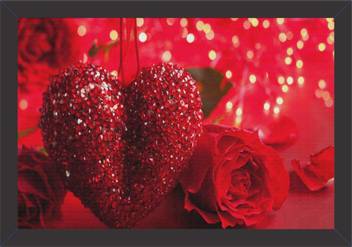 >Mad Masters Canvas Red Roses Heart Beautiful Painting Valentine Day Gift For Her Him Uv Textured Print 19 X 13 Canvas 13 Inch X 19 Inch Painting Price In India