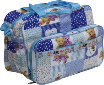 light blue diaper bag