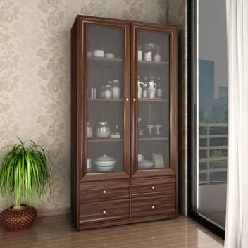 Crystal Furnitech Oldrick Engineered Wood Crockery Cabinet Price In India Buy Crystal Furnitech Oldrick Engineered Wood Crockery Cabinet Online At Flipkart Com