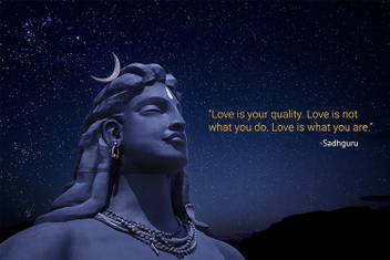 Love Is Your Quality Isha Foundation Sadhguru Dhyanalinga Linga Bhairavi Motivational Quotes Wall Poster Photographic Paper Abstract Animals Animation Cartoons Architecture Art Paintings Children Comics Cuisine Decorative Educational