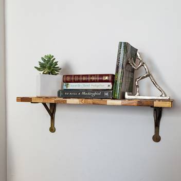 Casa Decor Tattersall Zig Zag Pattern Decorative Wall Hanging Bracket Shelf Shelves For Living Room Bed Decoration Wooden In India - Wooden Wall Shelf With Black Brackets Casa Decor Tattersall Zig Zag Pattern Decorative Wall Hanging Bracket Shelf Shelves For Living Room Bed Decoration Wooden In India - Wooden Wall Shelf With Black Brackets
