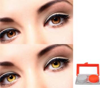 Eycog Brown Hazel 2 Pair Colored Monthly Contact Lens For Eyes