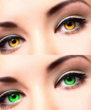 Eycog Honey Green 2 Pair Colored Monthly Contact Lens For Eyes With 1 Lens Case For Men Women Boys Girls Monthly Price In India Buy Eycog Honey Green 2 Pair Colored