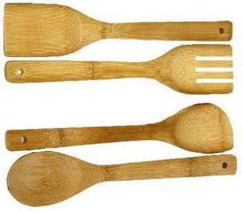 Gopinath Enterprise Bamboo Cooking Kichen Spoon Set With Includes Cooking Turners Slotted Turner Cooking Spoons Pack Of 4 Wooden Kitchen Tool Set Price In India Buy Gopinath Enterprise Bamboo Cooking Kichen