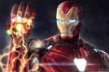 Iron Man Infinity Stones Wall Poster Photographic Paper Abstract