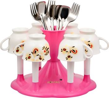 aontan stylish tea coffee mug cup virgin plastic cup stand glass and spoon organiser for glasses and cutlery glass stand plastic iron holder