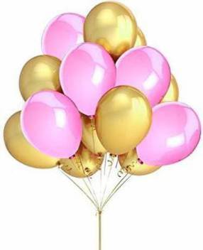 Flipkart Com Camarilla Solid Happy Birthday Solid Hd Metallic Balloon Set Of 40 Multi Colour Balloon Birthday Party Decoration Festivals Engagement Anniversary Balloon Pink Gold Pack Of 40 Balloon Balloon