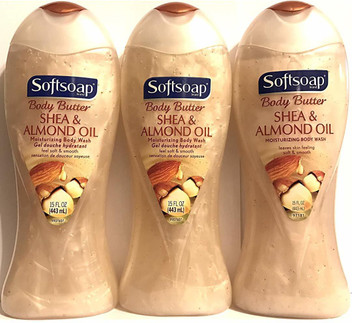 softsoap body wash shea & almond oil