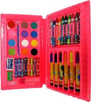 NV COLLECTION All in One 42 Pieces Colour Set- Crayons & Water all in 1 box  for kids - All in One 42 Pieces Colour Set- Crayons & Water all in 1